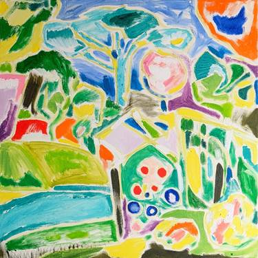 Original Abstract Garden Paintings by Tamara Jare