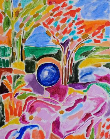 Original Abstract Garden Paintings by Tamara Jare