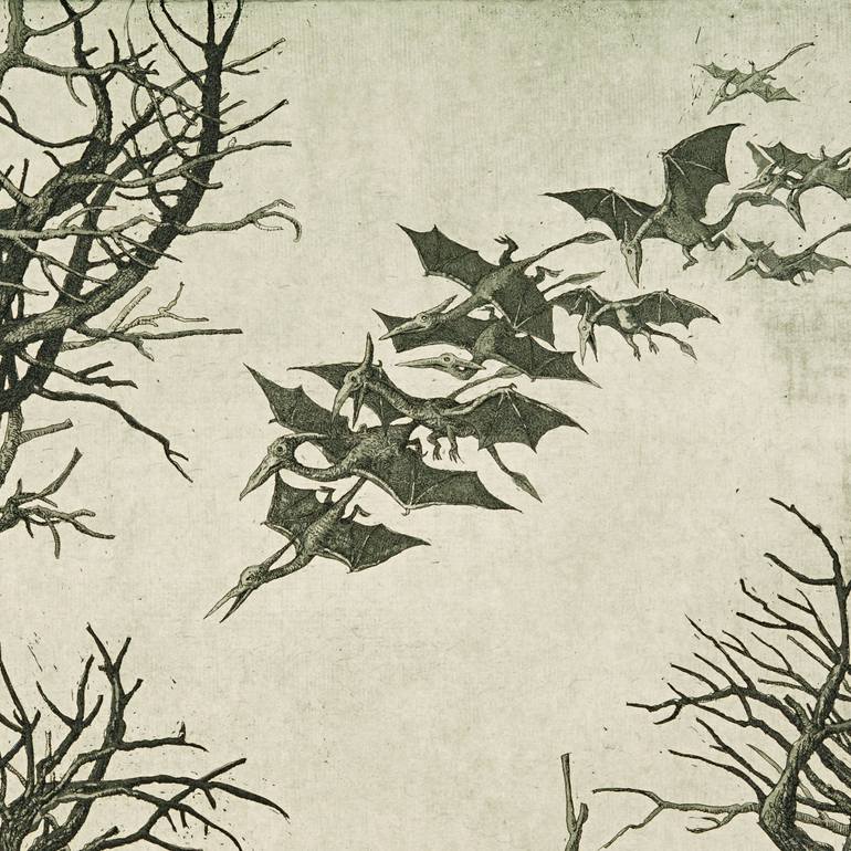 Original Conceptual Fantasy Printmaking by Valery Slauk