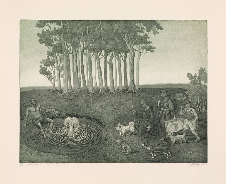 Original Figurative People Printmaking by Valery Slauk