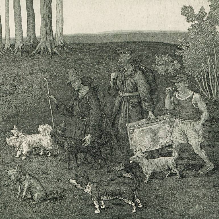Original Figurative People Printmaking by Valery Slauk