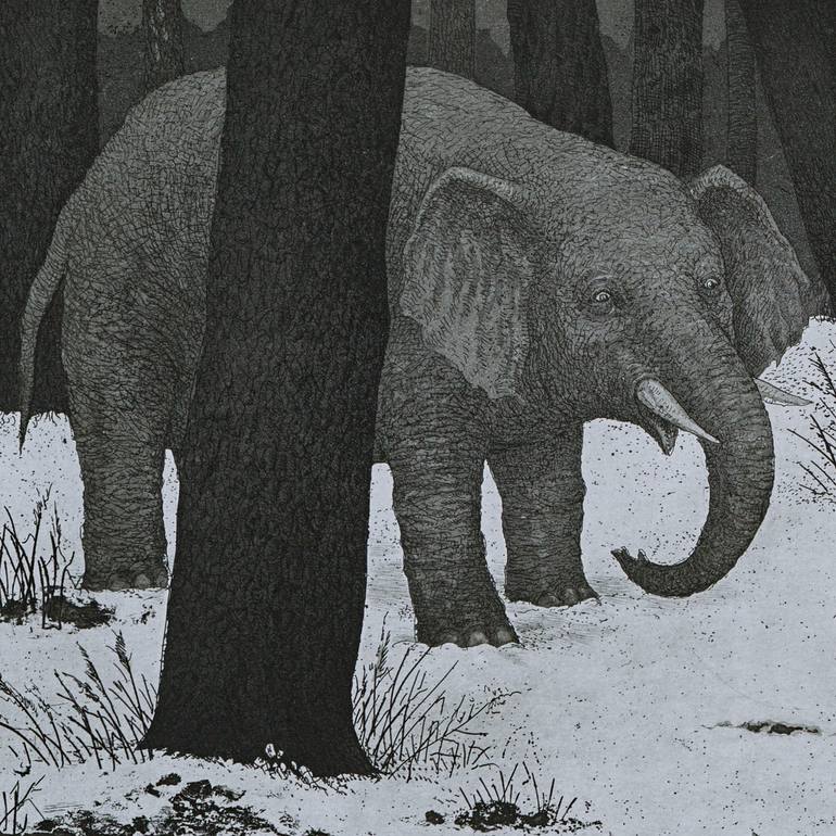 Original Figurative Fantasy Printmaking by Valery Slauk