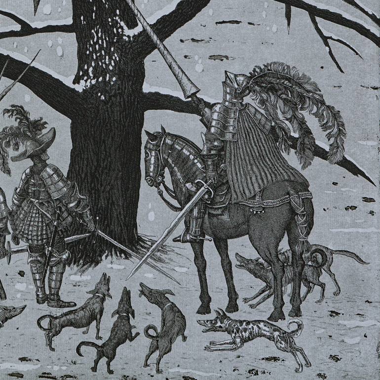 Original Conceptual Fantasy Printmaking by Valery Slauk