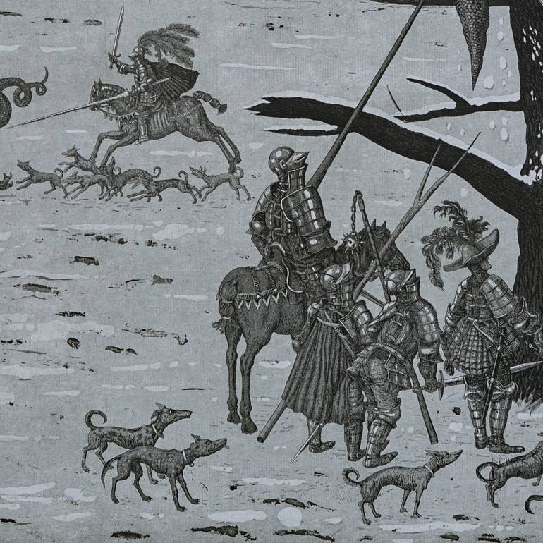 Original Conceptual Fantasy Printmaking by Valery Slauk