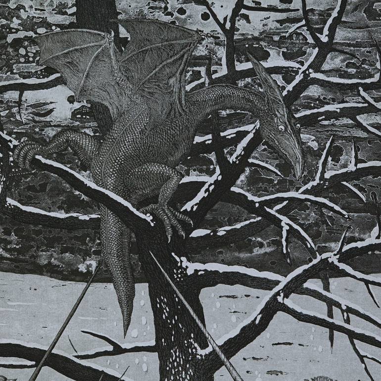 Original Conceptual Fantasy Printmaking by Valery Slauk