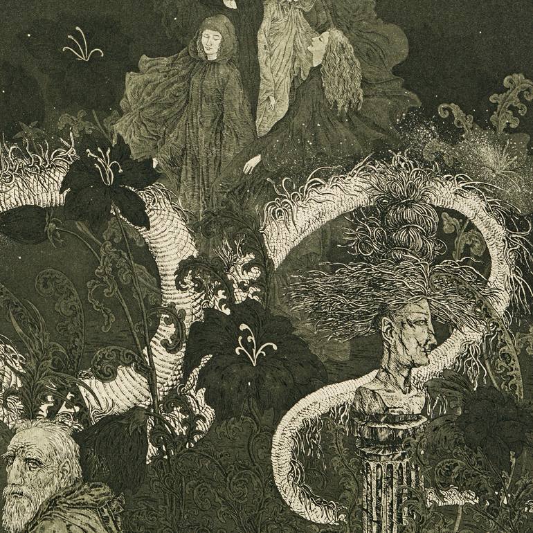 Original Figurative Fantasy Printmaking by Valery Slauk