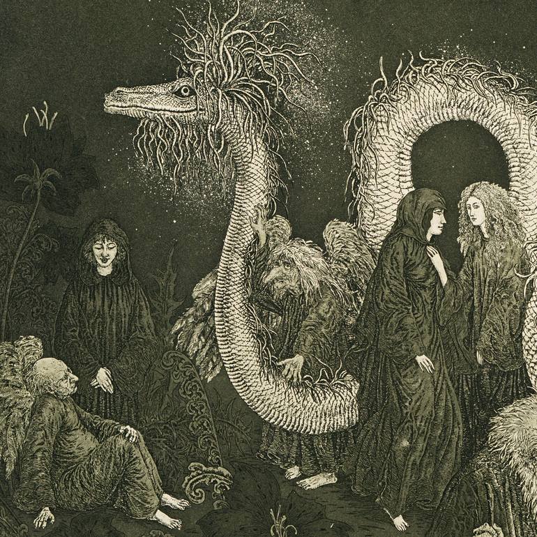 Original Figurative Fantasy Printmaking by Valery Slauk