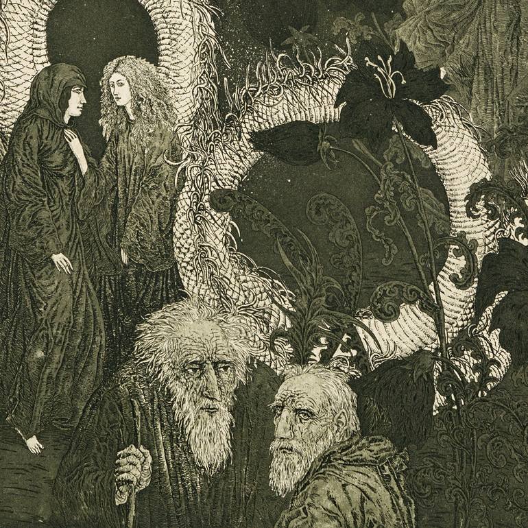 Original Figurative Fantasy Printmaking by Valery Slauk