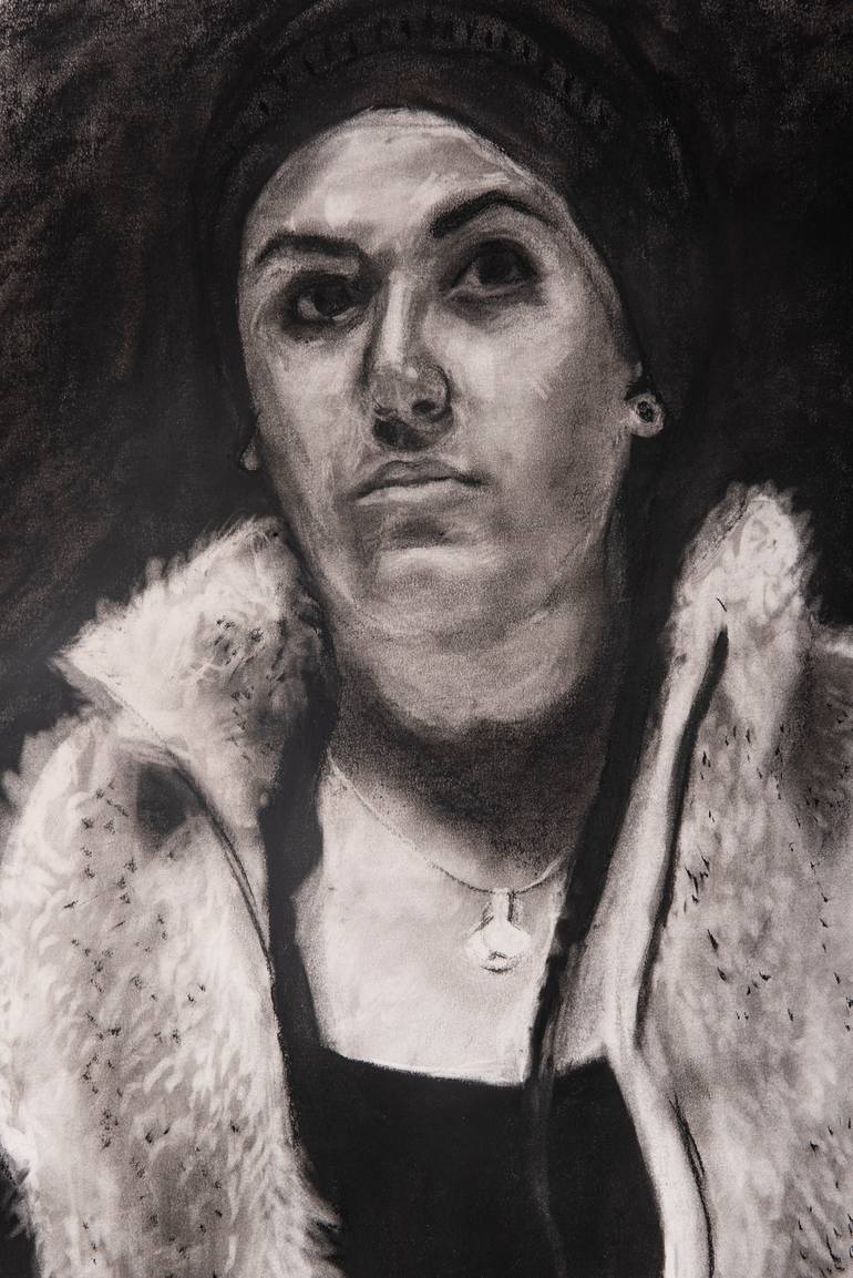 Original Figurative People Drawing by Andreea Vlad