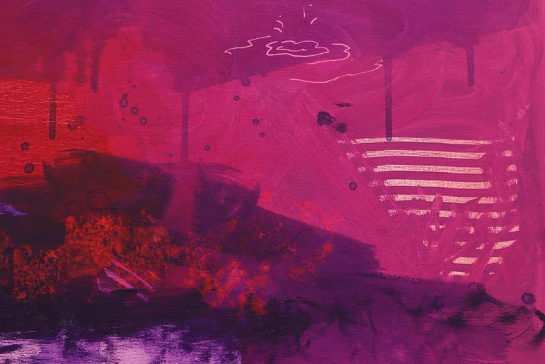 Original Abstract Expressionism Graffiti Painting by Ana Patitú