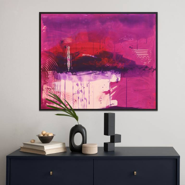 Original Abstract Expressionism Graffiti Painting by Ana Patitú