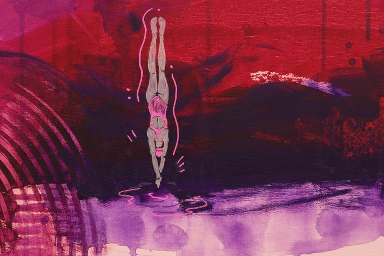 Original Abstract Expressionism Graffiti Painting by Ana Patitú