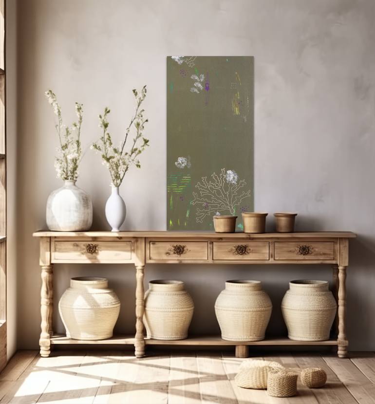 Original Minimalism Botanic Painting by Ana Patitú