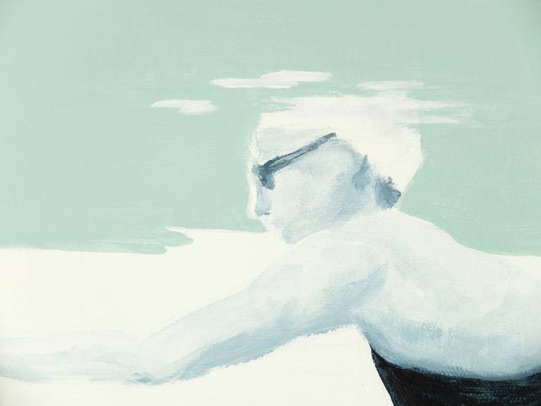 Original Figurative Beach Painting by Ana Patitú