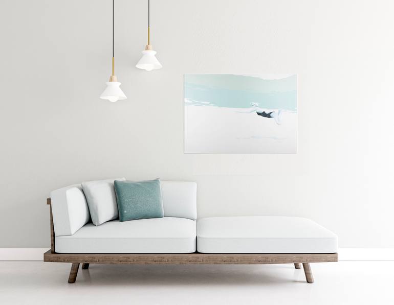 Original Figurative Beach Painting by Ana Patitú