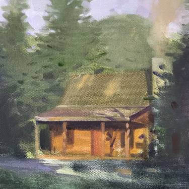 Log Cabin Painting By Max Calder Saatchi Art