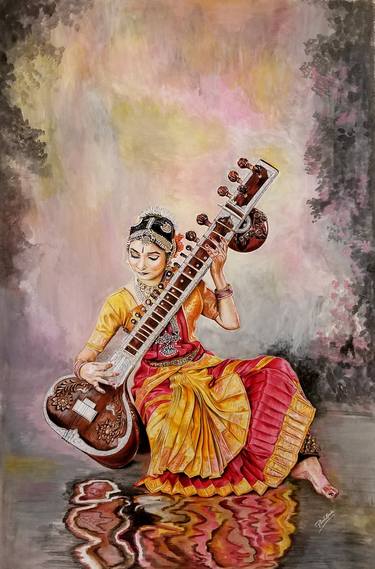 Original Figurative Music Paintings by Rahul Shinde