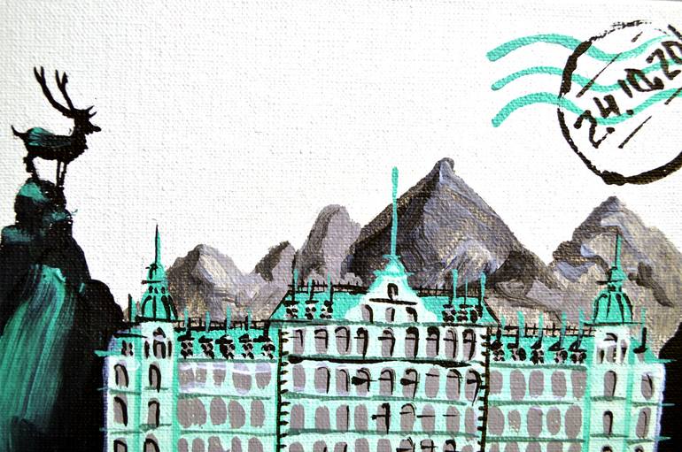 Original Illustration Architecture Painting by Svitlana Zaiets