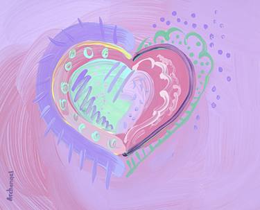 Rose Lace Heart - Giclee thumb