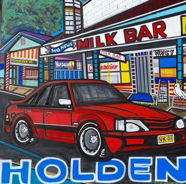 Holden commodore parked outside a milk bar thumb