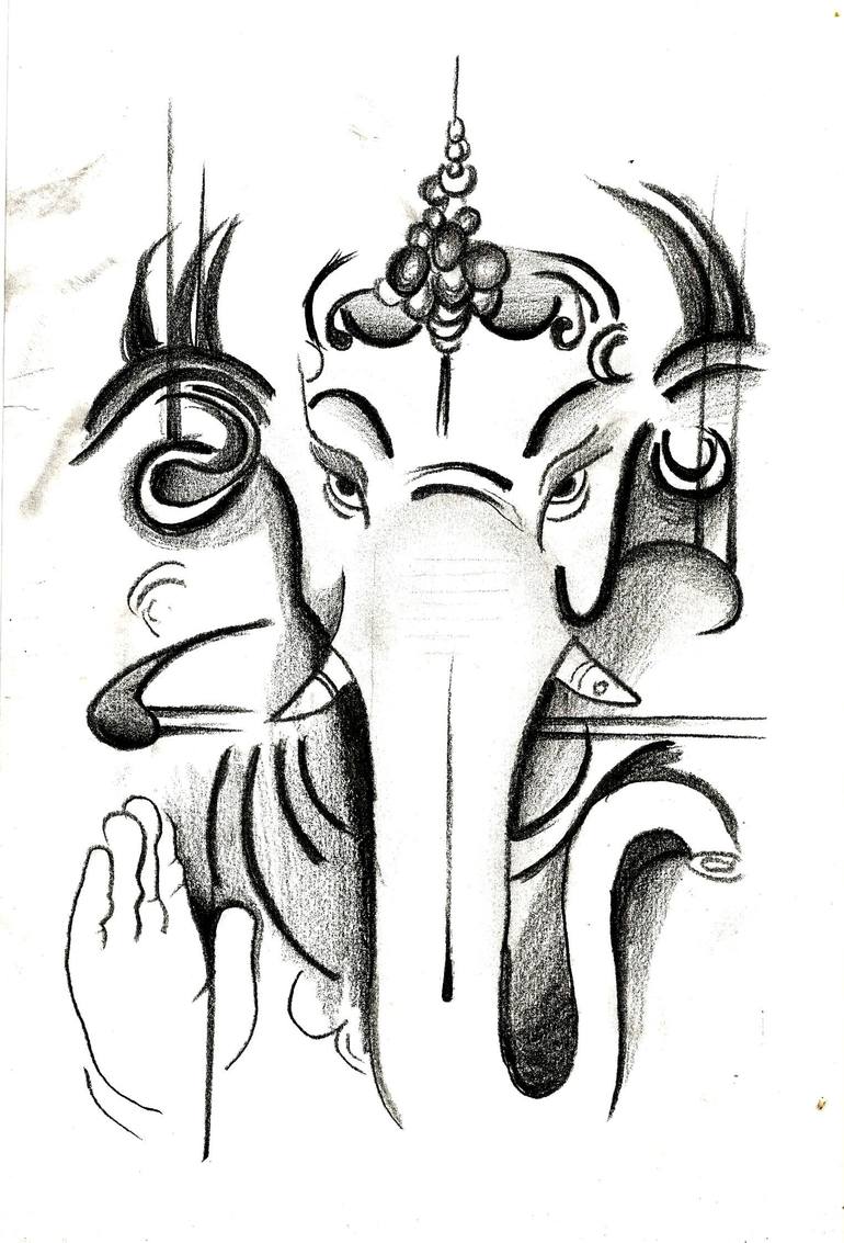 Ganesh Drawing by Pritam Dash | Saatchi Art