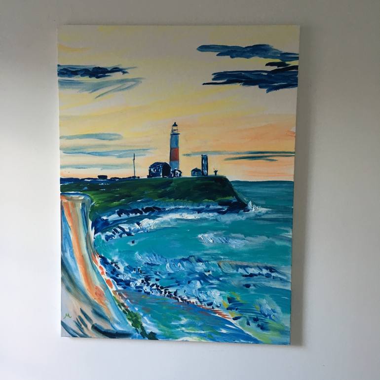 Original Impressionism Beach Painting by Marcia Lorente Howell