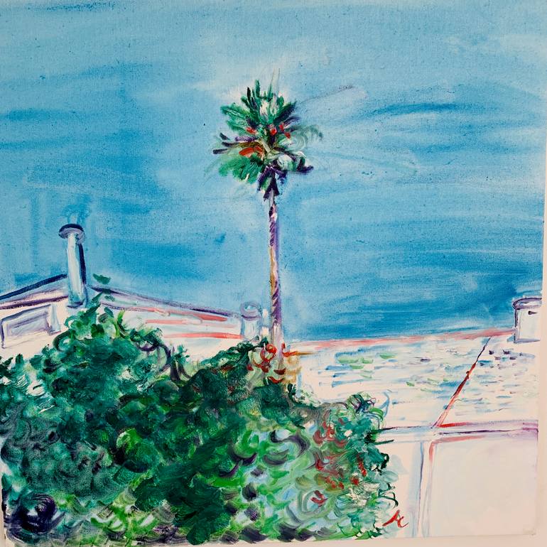 Original Abstract Beach Painting by Marcia Lorente Howell