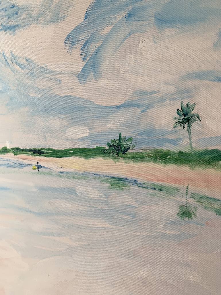Original Impressionism Beach Painting by Marcia Lorente Howell