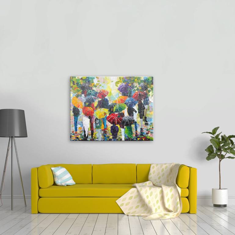 Original Abstract People Painting by Mariia Hyhar