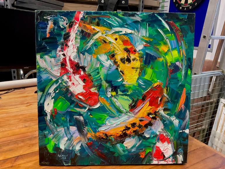Original Contemporary Water Painting by Mariia Hyhar