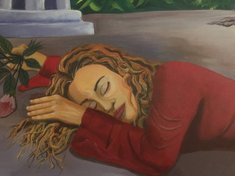 Original Modernism Women Painting by Carlos Ewray Torres