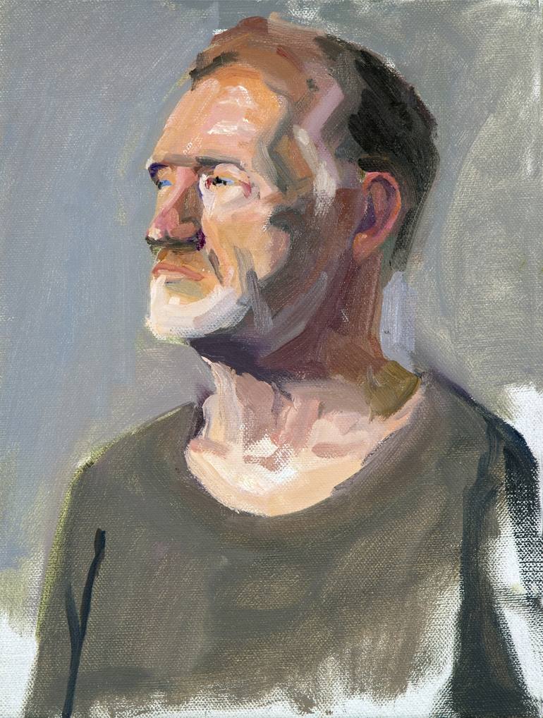 Portrait of an old man Painting by Ondrej Rypacek 