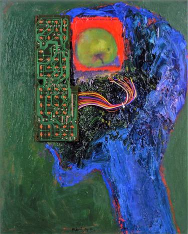 Original Expressionism Portrait Painting by Filippos Manos
