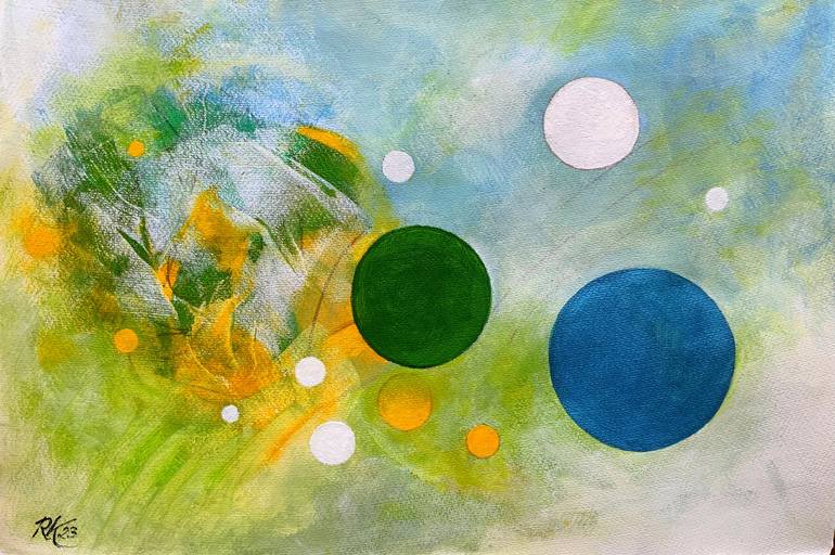 Original Abstract Expressionism Abstract Paintings by Roswitha Klotz