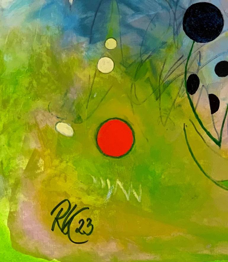 Original Abstract Expressionism Abstract Painting by Roswitha Klotz