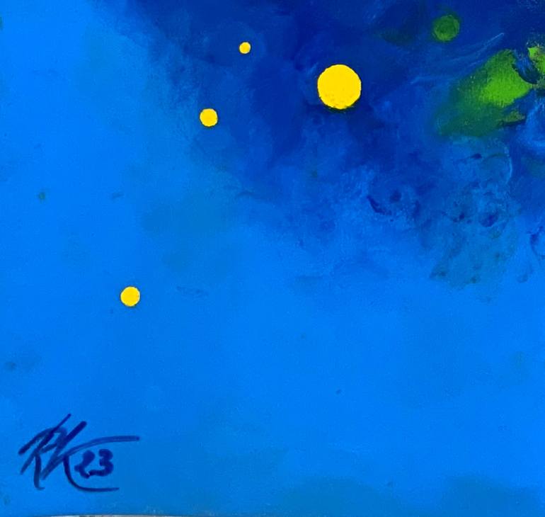 Original Abstract Expressionism Abstract Painting by Roswitha Klotz