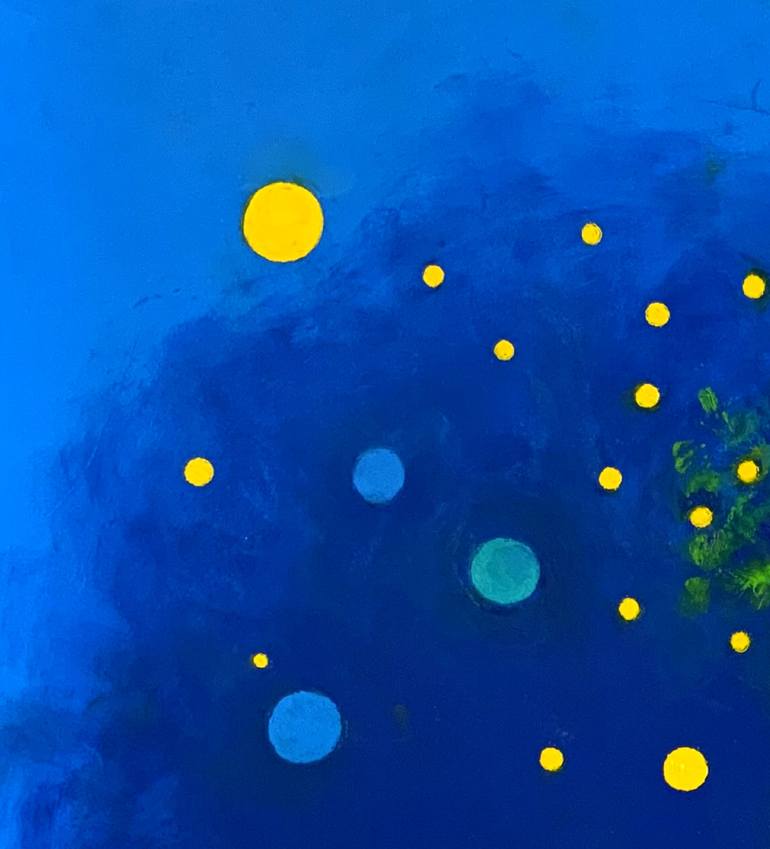 Original Abstract Expressionism Abstract Painting by Roswitha Klotz