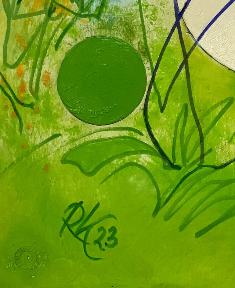 Original Abstract Expressionism Abstract Painting by Roswitha Klotz