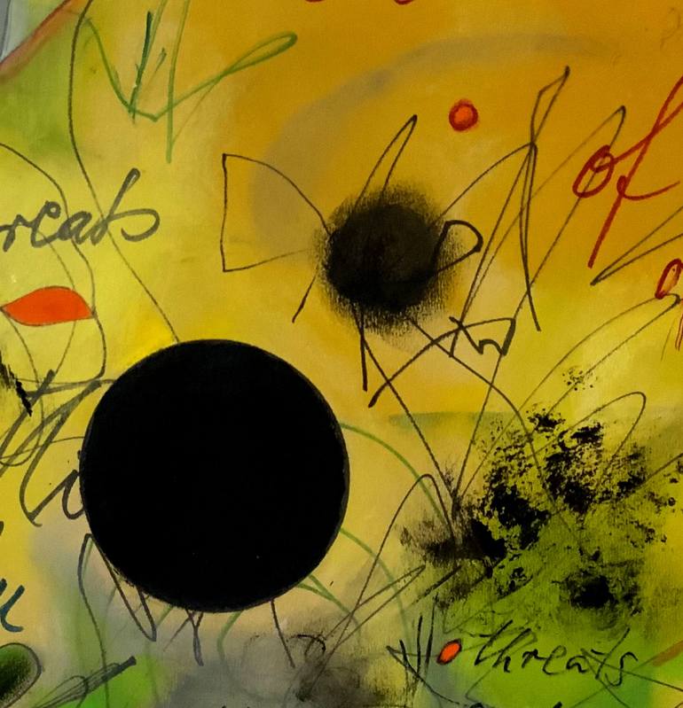 Original Abstract Expressionism Abstract Painting by Roswitha Klotz