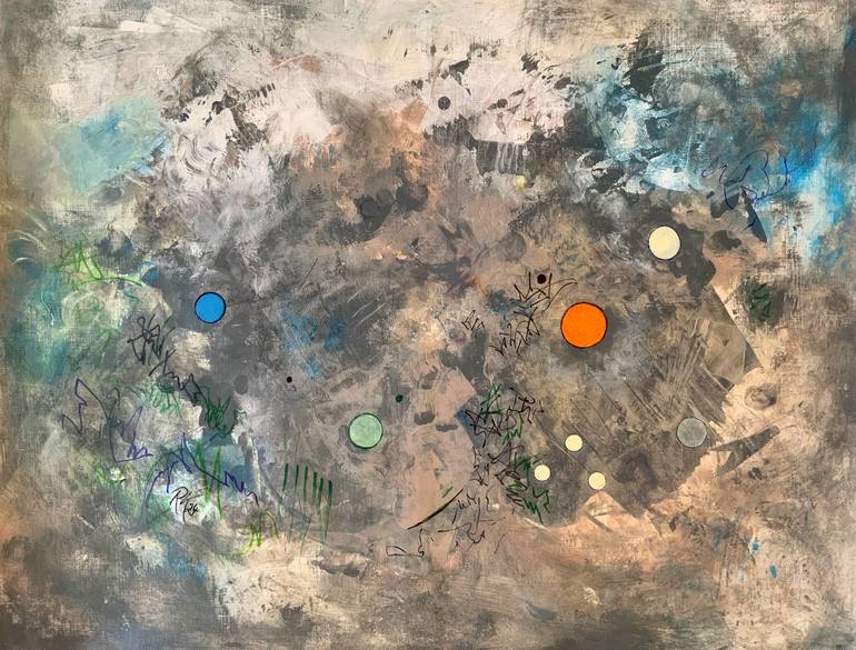 Original Abstract Expressionism Abstract Paintings by Roswitha Klotz