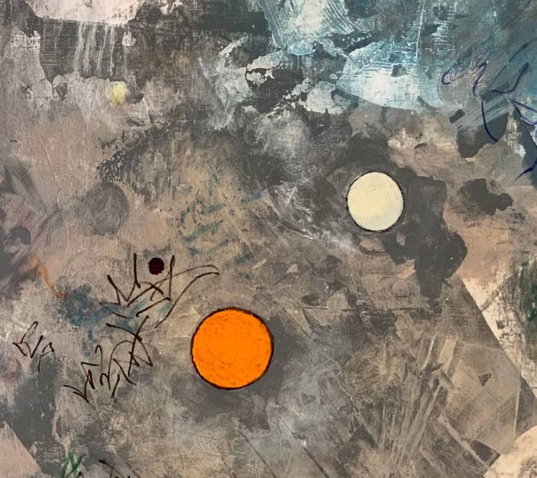 Original Abstract Expressionism Abstract Painting by Roswitha Klotz