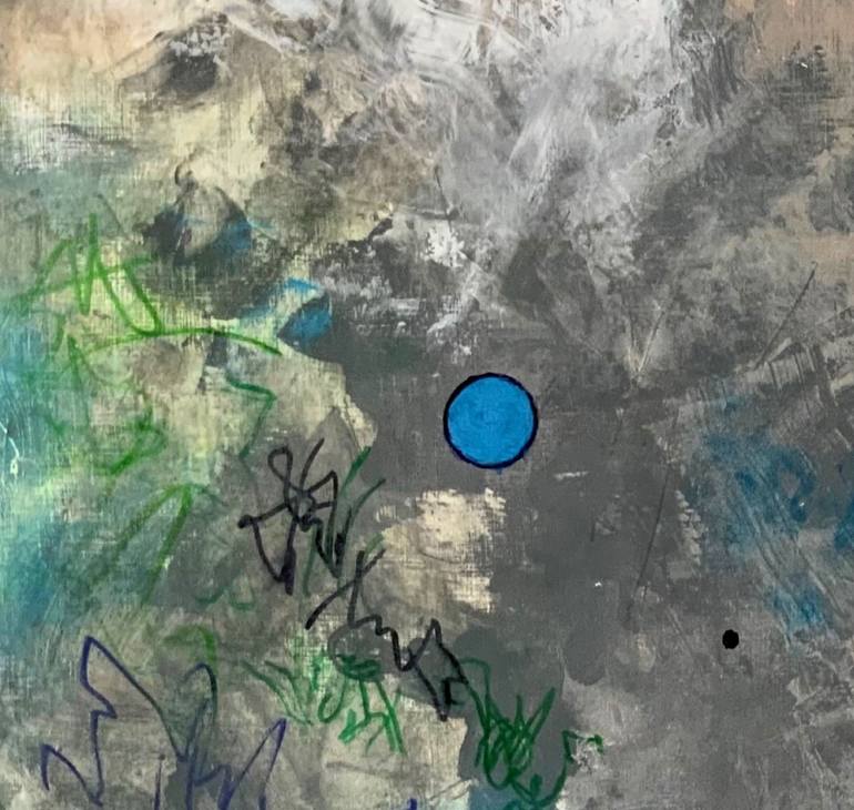 Original Abstract Expressionism Abstract Painting by Roswitha Klotz