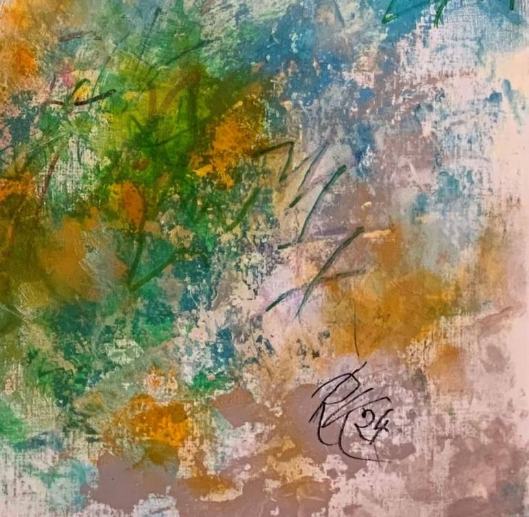 Original Abstract Expressionism Abstract Painting by Roswitha Klotz