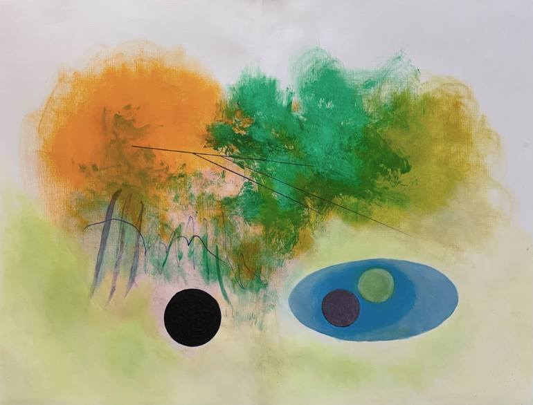 Original Abstract Expressionism Abstract Paintings by Roswitha Klotz