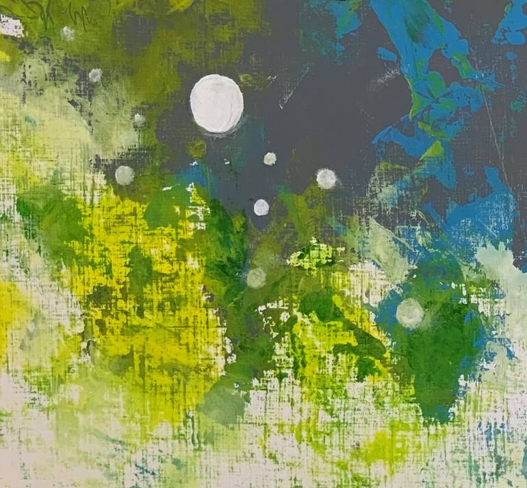 Original Abstract Expressionism Abstract Painting by Roswitha Klotz