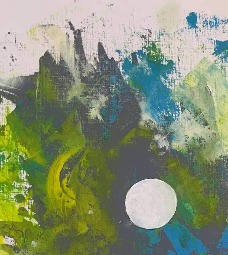 Original Abstract Expressionism Abstract Painting by Roswitha Klotz