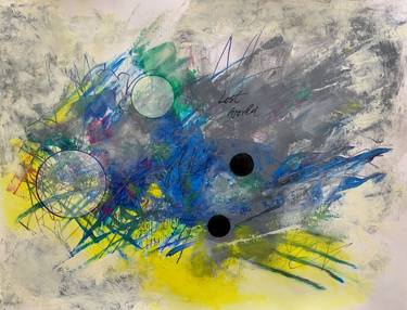 Original Abstract Expressionism Abstract Painting by Roswitha Klotz