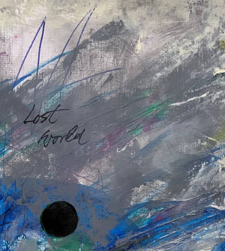 Original Abstract Expressionism Abstract Painting by Roswitha Klotz