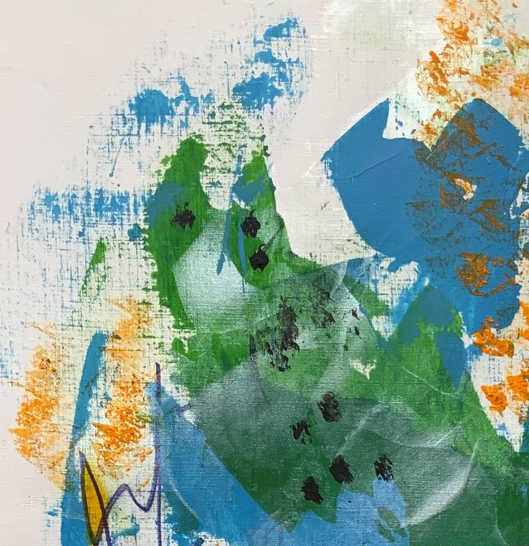 Original Abstract Expressionism Abstract Painting by Roswitha Klotz