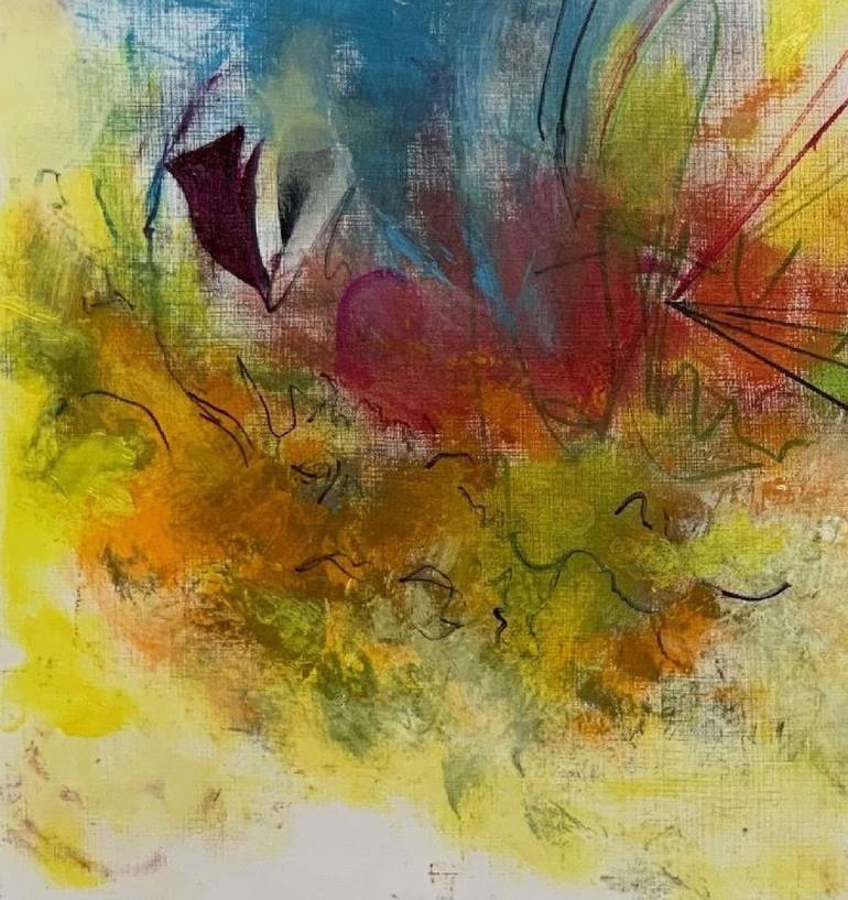Original Abstract Expressionism Abstract Painting by Roswitha Klotz